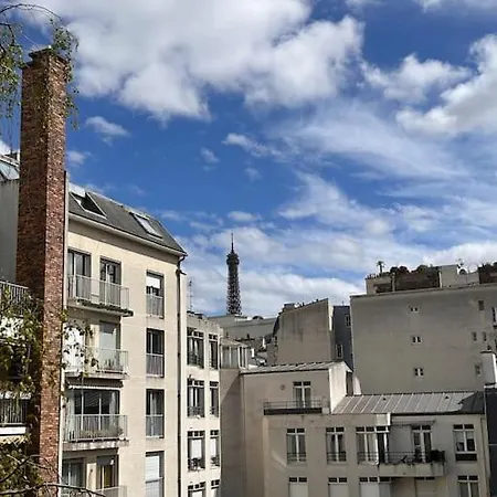 Vue Tour Eiffel - Calme & Chic Appartamento Parigi